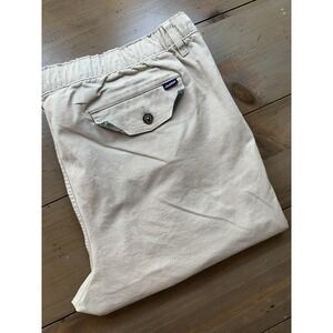 Chubbies Pants Mens 2XL Khaki Chino Elastic Waist Flat Front Casual Straight Leg